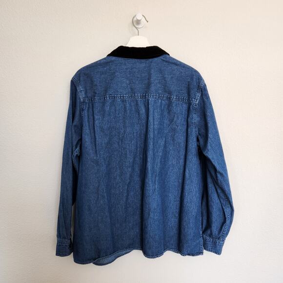 Vintage Basic Editions Holiday Jean Chambray Button Down Shirt XL - Picture 5 of 8